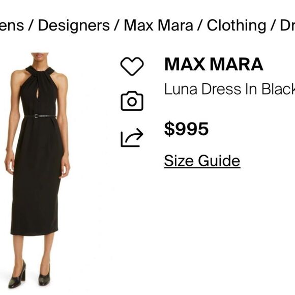 Max Mara Luna Grecian Neck Cady Dress Size 6 NWT $995 - Picture 8 of 11